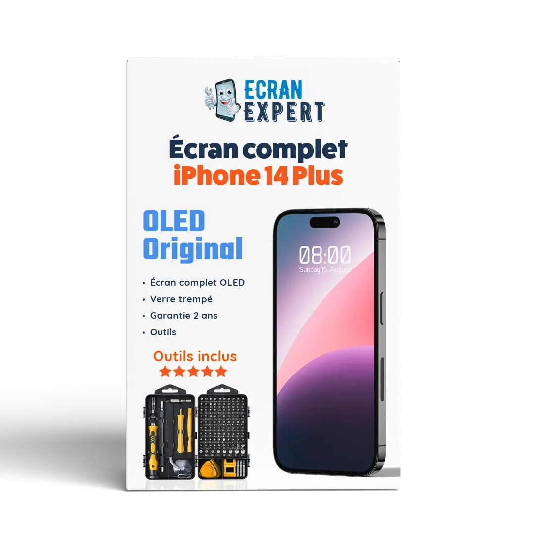 Écran iPhone 14 (OLED original) + outils offert